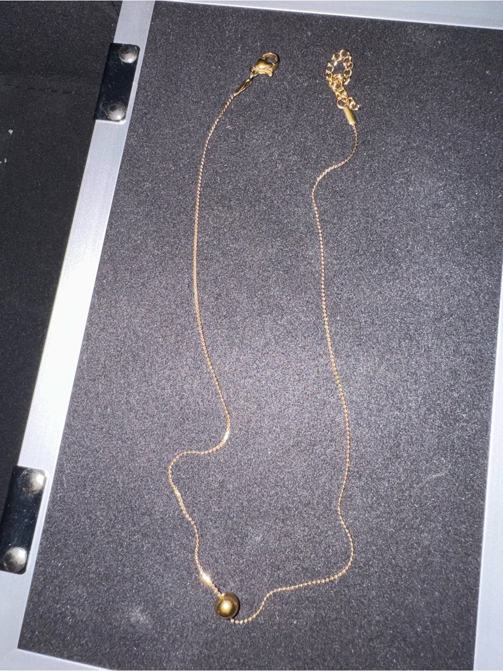 Gold Minimalist Ball Pendant Necklace